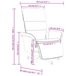 vidaXL Fauteuil inclinable de massage avec repose-pieds taupe tissu