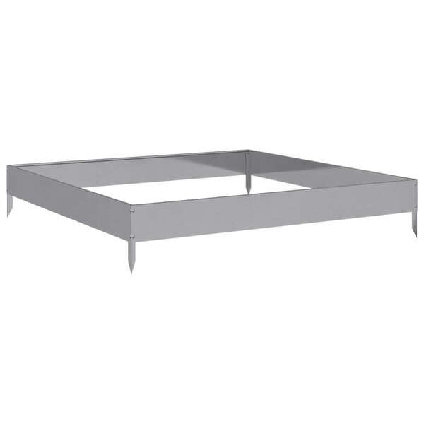 vidaXL Lit surélevé de jardin 100x100x18 5 cm acier inoxydable