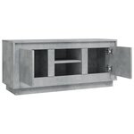 vidaXL Meuble TV gris béton 102x35x45 cm bois d'ingénierie