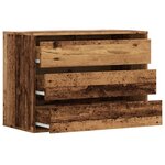 vidaXL Commode d'angle vieux bois 80x41x58 cm bois d'ingénierie