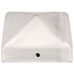 vidaXL Bouchons de poteau de clôture 6 Pièces Métal galvanisé 71x71 mm