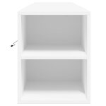 vidaXL Meuble TV mural avec LED blanc 180x31x39 5 cm
