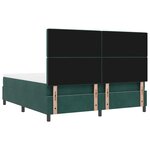 vidaXL Lit à ressorts avec matelas & banc vert foncé 180x200 cm en velours