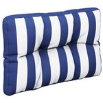 vidaXL Coussin de palette rayures bleues et blanches 60x40x12 cm tissu