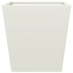 vidaXL Jardinières 2 Pièces blanc 40x40x40 cm acier