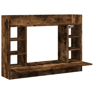 vidaXL Bureau mural chêne fumé 105x48x75 cm bois d'ingénierie
