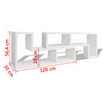 vidaXL Meuble TV double en forme de L Blanc