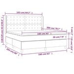 vidaXL Sommier à lattes de lit matelas et LED Marron foncé 160x200 cm