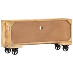 vidaXL Meuble TV Bois de manguier brut 110x30x50 cm