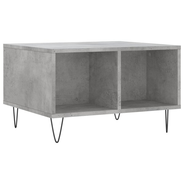 vidaXL Table basse Gris béton 60x50x36 5 cm Bois d'ingénierie