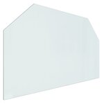 vidaXL Plaque de verre pour cheminée hexagonale 100x60 cm