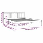 vidaXL Cadre de lit sans matelas blanc bois massif 150x200 cm