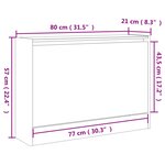 vidaXL Armoire à chaussures blanc 80x21x57 cm bois d'ingénierie