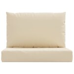 vidaXL Coussins de palette lot de 2 beige tissu oxford