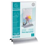 Porte-visuel Vertical Pied Aluminium A5 - Cristal - X 5 - Exacompta