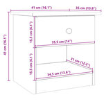vidaXL Table de chevet ALTA 41x35x41 cm bois de pin massif