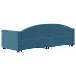vidaXL Lit de jour avec gigogne sans matelas bleu 80x200 cm