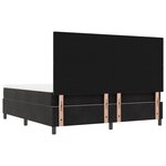 vidaXL Lit à ressort avec matelas et banc Noir 180x200 cm Velours