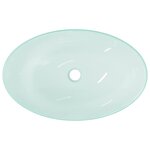 vidaXL Lavabo Verre trempé 54 5x35x15 5 cm Dépoli