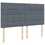 vidaXL Sommier à lattes de lit et matelas Gris foncé 180x200cm Velours