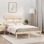 vidaXL Cadre de lit sans matelas 120x190 cm bois massif