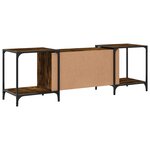 vidaXL Meuble TV chêne fumé 153x37x50 cm bois d'ingénierie