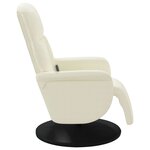 vidaXL Fauteuil inclinable de massage avec repose-pieds crème velours