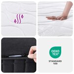 vidaXL Matelas à ressorts bonnell moyen 180x200 cm