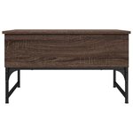 vidaXL Table basse chêne marron 70x50x40 cm bois d'ingénierie et métal