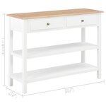 vidaXL Buffet Blanc 110x35x80 cm MDF