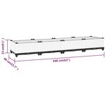 vidaXL Lit surélevé 160x40x23 cm Polypropylène