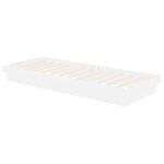 vidaXL Cadre de lit Blanc Bois massif 75x190 cm Petit simple