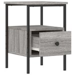 vidaXL Tables de chevet 2 Pièces sonoma gris 34x36x50cm bois d'ingénierie