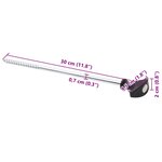 vidaXL Piquets de tente 12 Pièces 30 cm Ø7 mm acier galvanisé