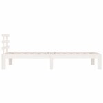 vidaXL Cadre de lit sans matelas blanc bois massif 100x200 cm