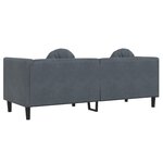 vidaXL Canapé avec coussins 3 places gris foncé velours