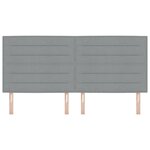 vidaXL Tête de Lit LED Design Lignes Gris Clair 200 cm Tissu