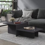 Vidaxl table basse gris 111 5x50x33 cm bois d'ingénierie