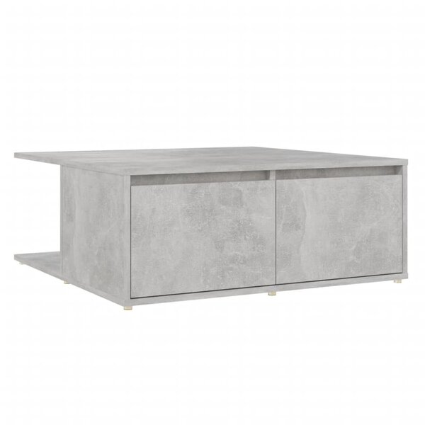 vidaXL Table basse Gris béton 80x80x31 cm Aggloméré