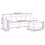 vidaXL Canapé à 3 places avec repose-pieds Marron 180 cm Velours