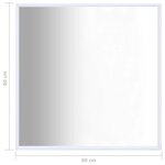 vidaXL Miroir Blanc 60x60 cm