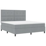 vidaXL Lit à Ressorts avec Matelas Gris Clair Super King Tissu