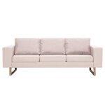 vidaXL Ensemble de canapé 2 Pièces tissu crème