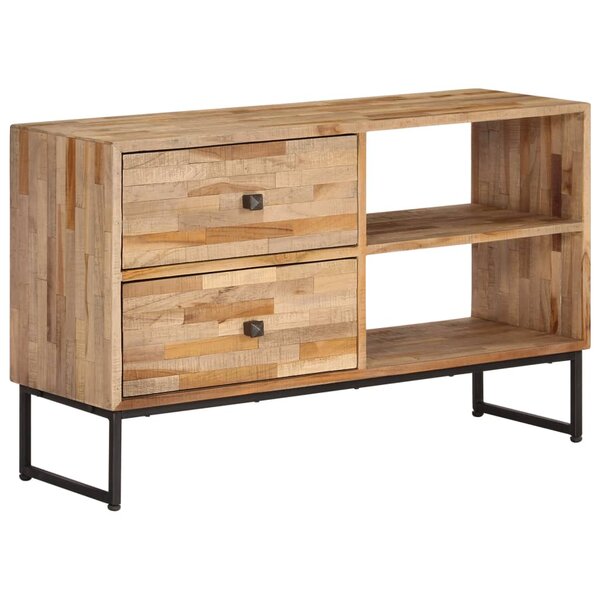 vidaXL Meuble TV Bois de teck recyclé 90 x 30 x 55 cm