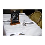 Ardoise de table ELEGANT 16 x 17 cm Acajou SECURIT