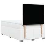 vidaXL Sommier à lattes de lit avec matelas blanc 120x190cm similicuir