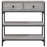 vidaXL Table console sonoma gris 72 5x25x75 cm bois d'ingénierie