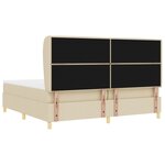 vidaXL Matelas avec cadre crème 200x200 cm tissu