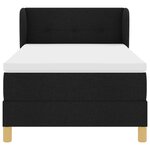 Cabeçote Box Spring vidaXL avec Matelas - Noir - 90x200 cm Tissu