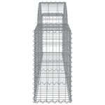 vidaXL Paniers à gabions arqués 2 Pièces 200x30x60/80 cm Fer galvanisé